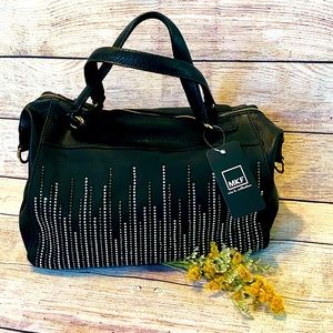 NWT MKF  Women’s Black Rhinestone Satchel